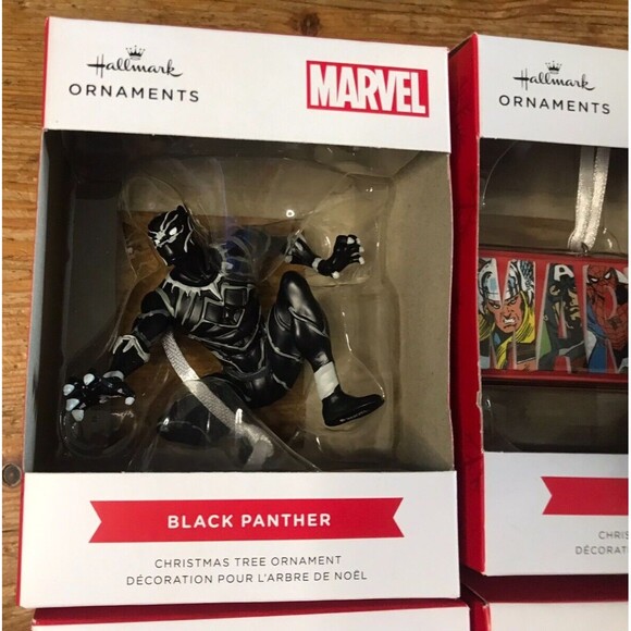 Marvel Comic Universe Christmas Tree Ornament Lot of 4 Hallmark New In Box - Picture 2 of 6